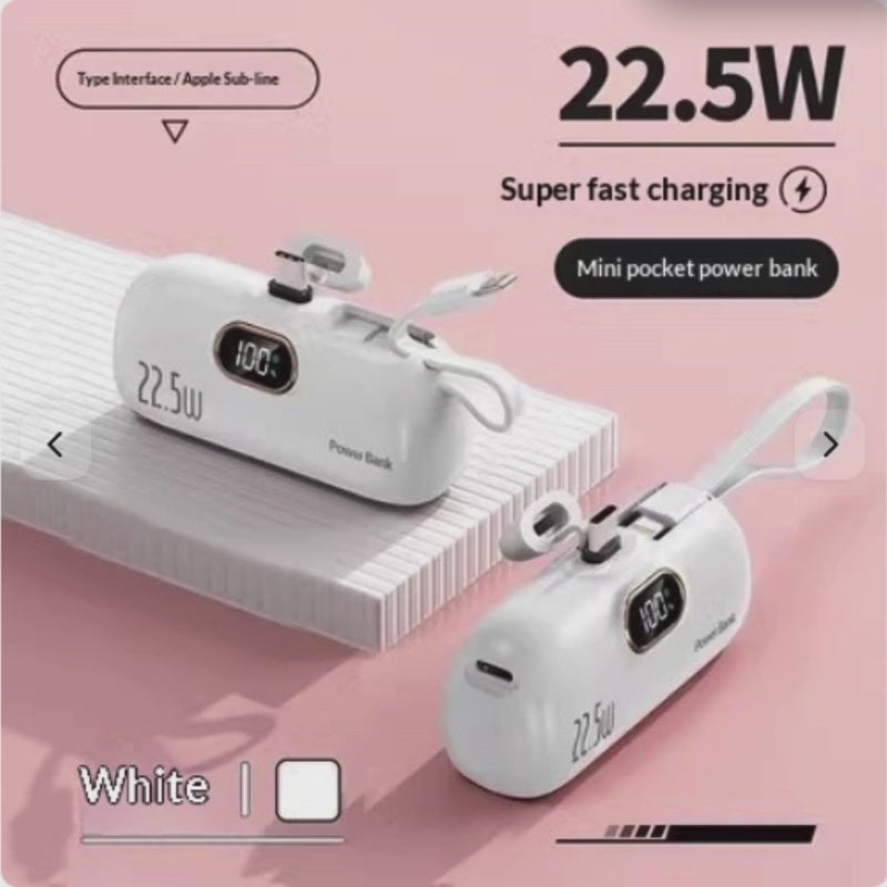 Fast Charging Mini Power Bank for iPhone & Android